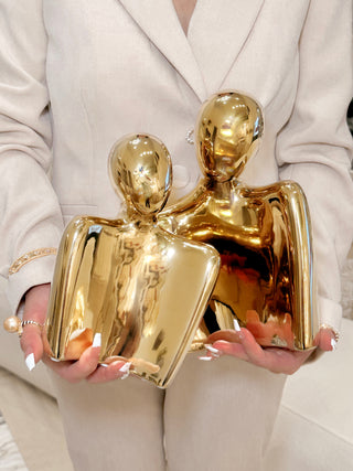 'Forever Us' Romantic Couple Statue - XXL Gold Electroplated.
