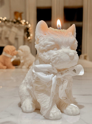 Puppy Glow Candle Set of 4 featuring the all new Charming Terrier Candle design.