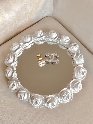 White Roses Mirror Tray.