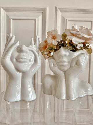 “Her” & Angelica Ceramic Vase Set of 2.