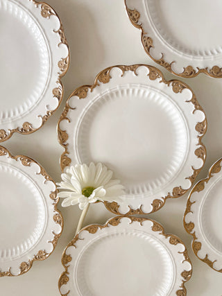 Charlene Gold Trim Ceramic Plate