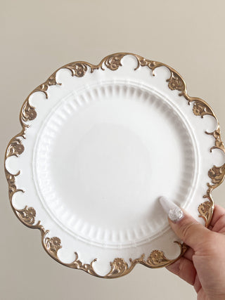 Charlene Gold Trim Ceramic Plate