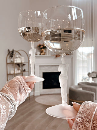 Venus Goddess Sculpture Wine Flute Set 9.