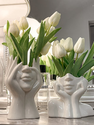 “Her” & Angelica Ceramic Vase Set of 2.