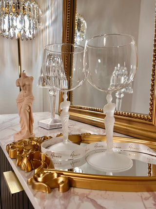 Venus Goddess Sculpture Wine Flute Set 12.