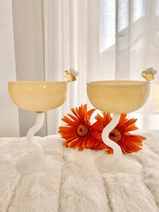Summer Bee Glass Cup Set Of 2 by Anaïs Candle 6.
