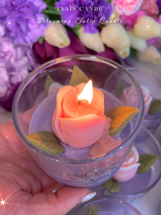 Blooming Tulip Candle.