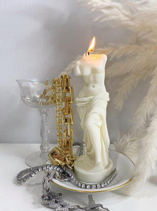 The Venus Candle In Sculpture White.