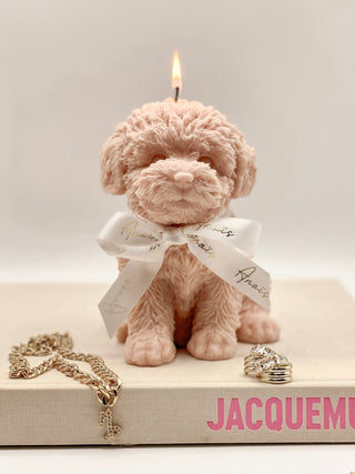 Anaïs Puppy Candle in Rosewood.