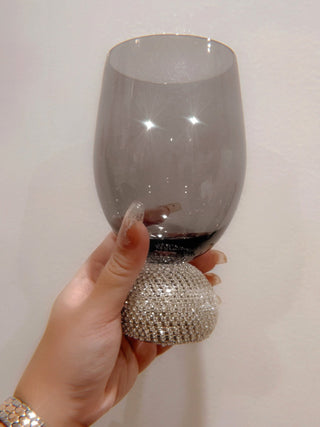 Celeste Diamond Glass Cup -Handmade.