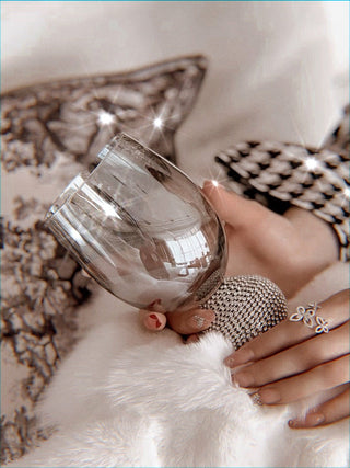 Celeste Diamond Glass Cup -Handmade.