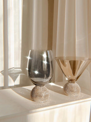 Celeste Diamond Glass Cup -Handmade.