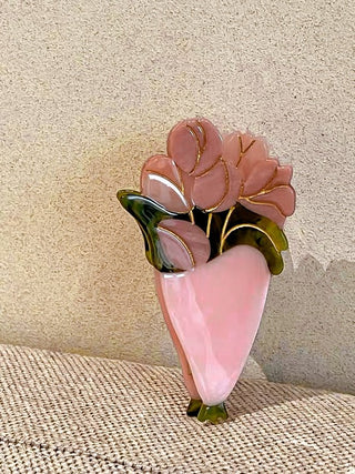 Flower Bouquet Acrylic Hair Clip.