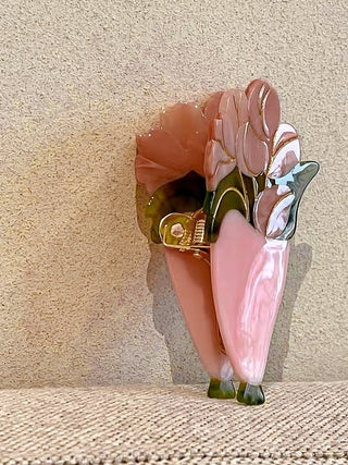 Flower Bouquet Acrylic Hair Clip.