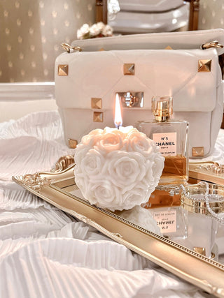 The Flower Romance in Sculpture White designed by Anaïs Candle.