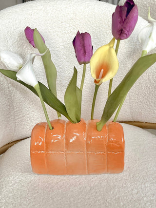 French Toast Ceramic Vase - Handcrafted.