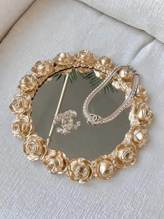 Golden Roses Mirror Tray by Anaïs Candle.