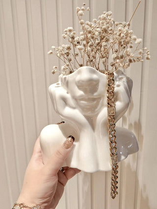 “Her” & Angelica Ceramic Vase Set of 2.