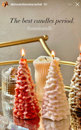 Flocked Christmas Tree Candle Set - Limited Edition.