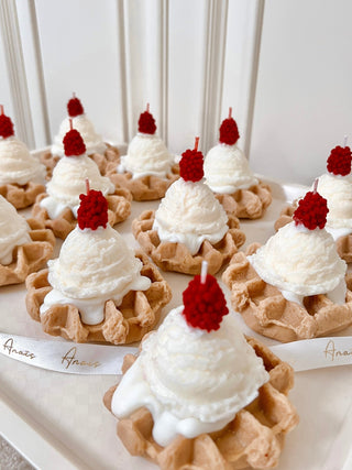 Belgian Waffles & Ice Cream Candle.