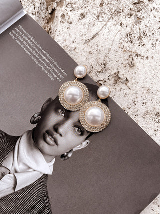 Pearl Statement Earrings.