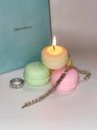 The French Macaron Candle Set of Four - Holiday Edition in a California house.