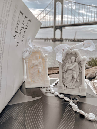 Love Story Set in Calcite Blue & White.
