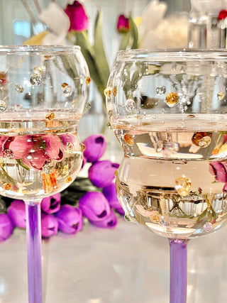 Luxurious Gemstones Glass Cup Set of 2 by Anaïs Candle 10.