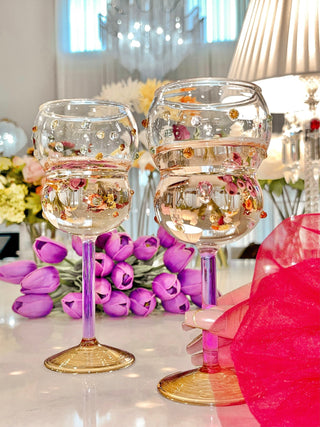 Luxurious Gemstones Glass Cup Set of 2 by Anaïs Candle 5.