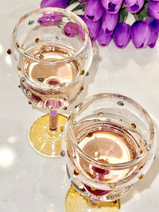 Luxurious Gemstones Glass Cup.