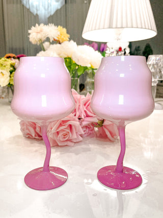 Pink Sugar Glass Cup Set of 2.