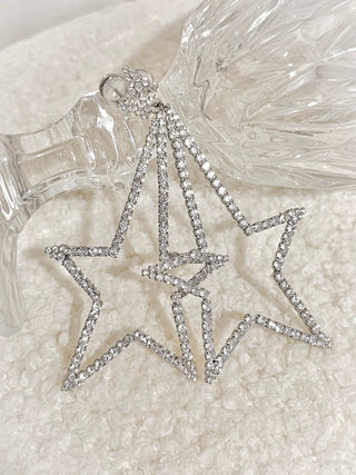 Star Rhinestone Earrings.