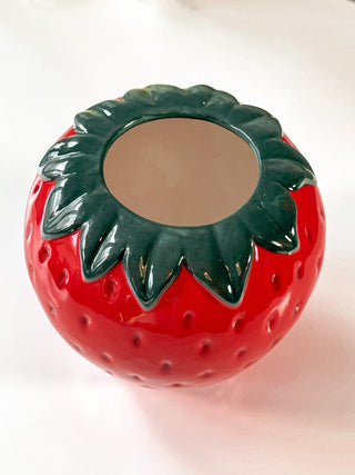 Summer Strawberry Ceramic Vase.