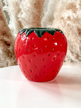 Summer Strawberry Ceramic Vase.