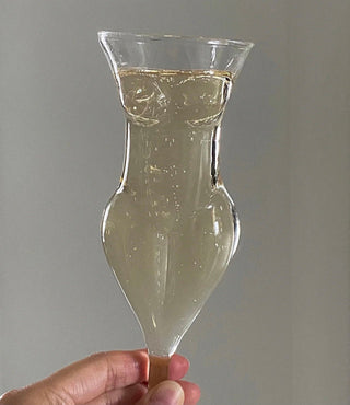 The Lady Glass Cup Set - Handblown with Prosecco.