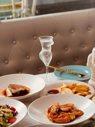 The Lady Glass Cup Set - Handblown at a beautiful upscale restaurant.