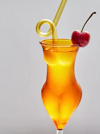 The Lady Glass Cup Set in Brown- Handblown.