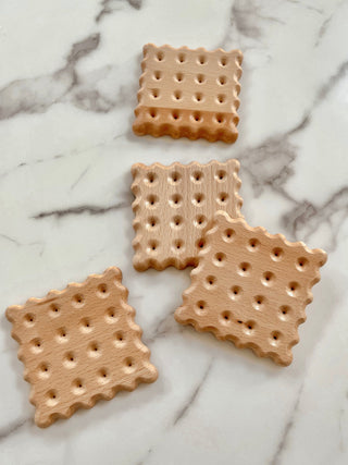 Wood Cookie Plate Set of 4.