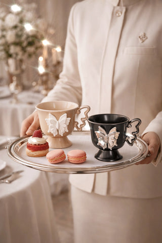 Butterfly de Grâce Ceramic Tea/Coffee Cup Set of 2