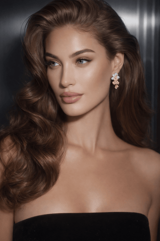 Rosemary Floral Yellow Sapphire Earrings worn on a girls night out.