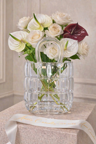 Camélia Padded Glass Handbag Vase in Rainbow