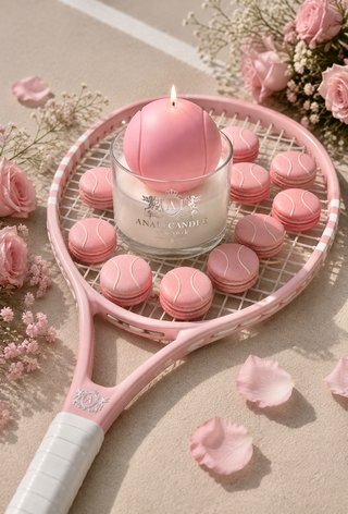 Club de Tennis Candle in Chérie Pink