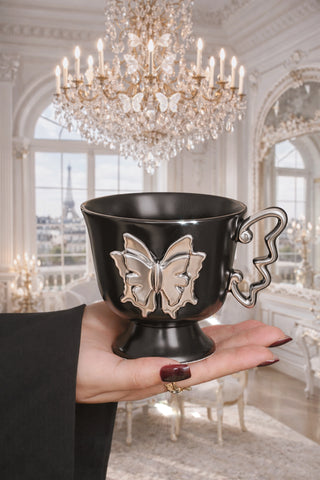 Butterfly de Grâce Ceramic Tea/Coffee Cup Set of 2