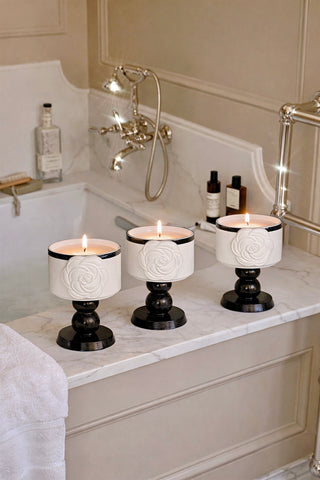 Camélia Maison Candle made with soy wax and beeswax in a multi-million dollar mansion.