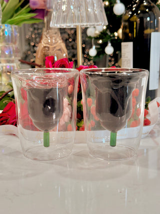 Everly Rose Glass Cup Set of 2