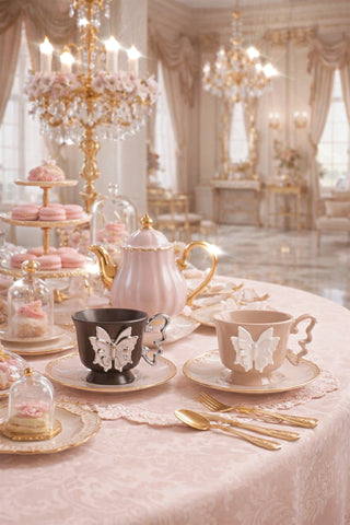 Butterfly de Grâce Ceramic Tea/Coffee Cup Set of 2