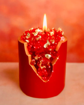 18K Gold Ruby Gemstone Candle – Nobility & Good Fortune