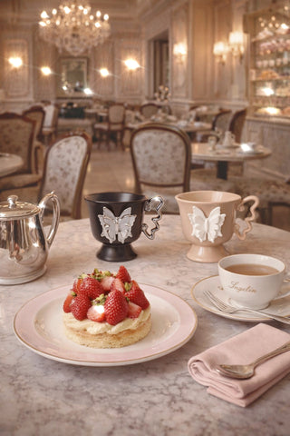 Butterfly de Grâce Ceramic Tea/Coffee Cup Set of 2