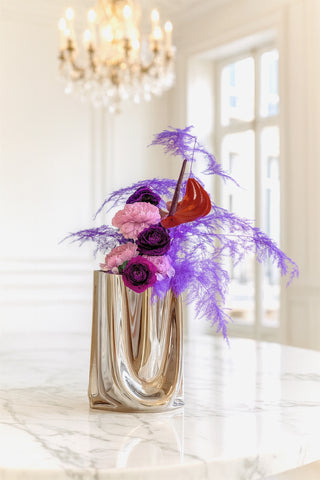 The Luxe Bag Vase decorated in a high-end 5-star restaurant and eatery.