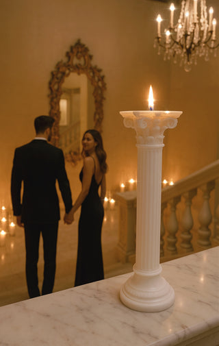 The Extraordinary Roman Column Candle, designed by Anaïs Candle.